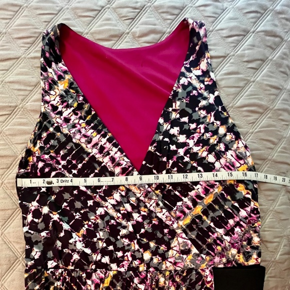 Maggy London Faux Wrap Dress - Size 10 - Picture 3 of 6